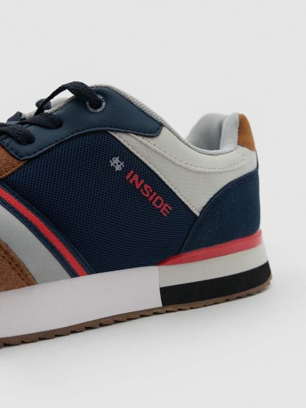 Combined casual sneaker navy detail view