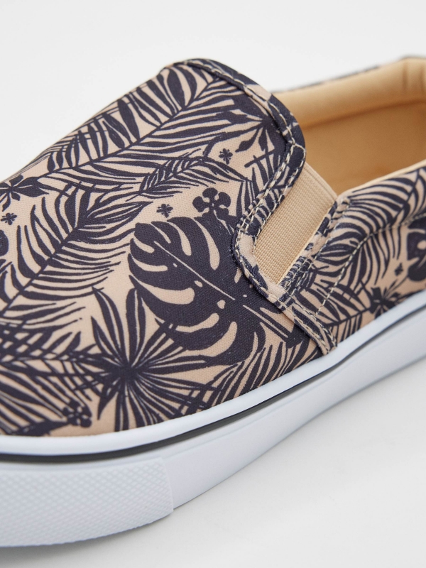 Bamba sporty palm trees light brown detail view