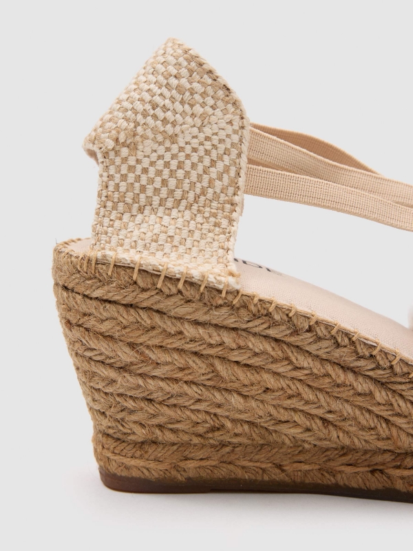 Glitter espadrilles off white detail view