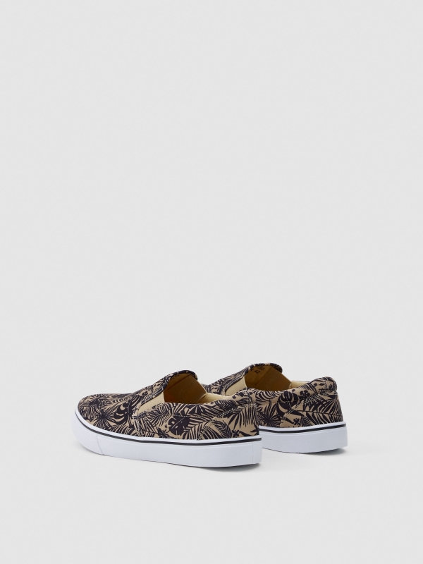 Bamba sporty palm trees light brown 45º back view