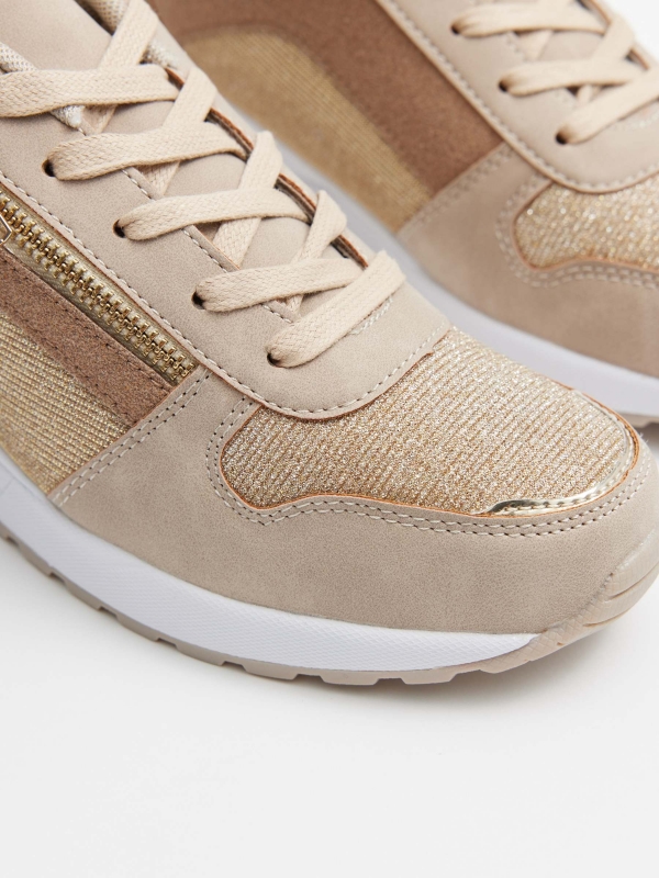 Casual wedge sneaker detail view