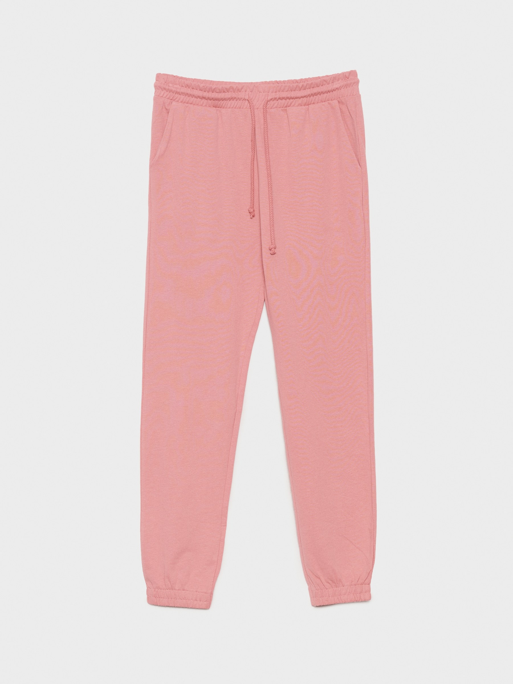 Calça jogger básico rosa claro vista geral frontal