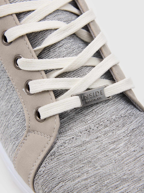 Combined sneaker melange grey detail view