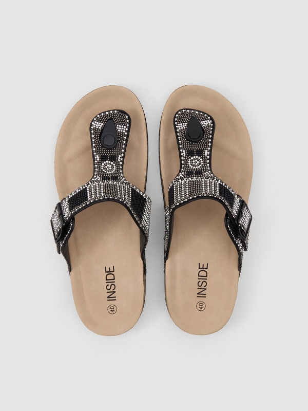 Buckle sandal black zenithal view