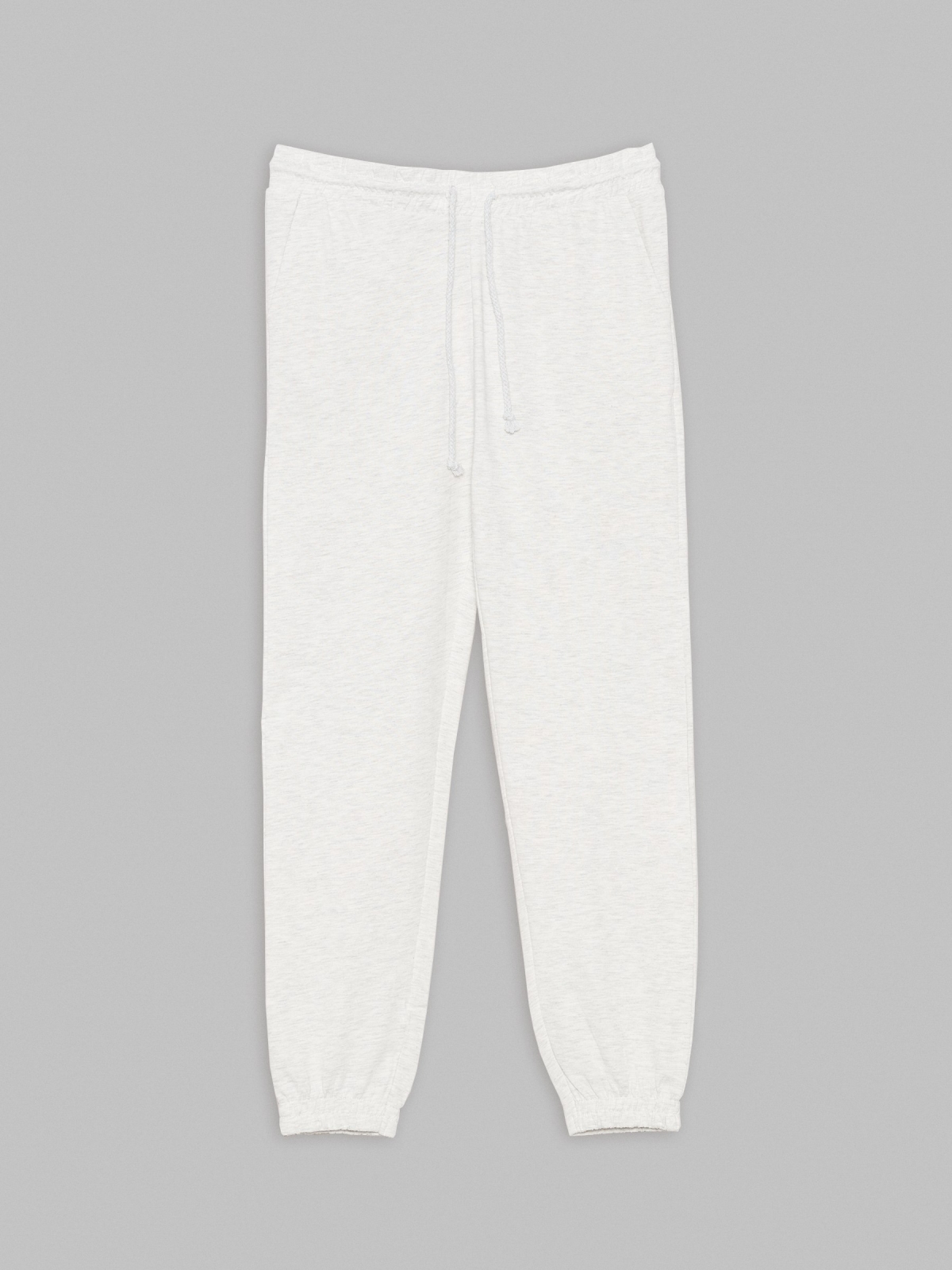 Basic joggers melange grey detail view