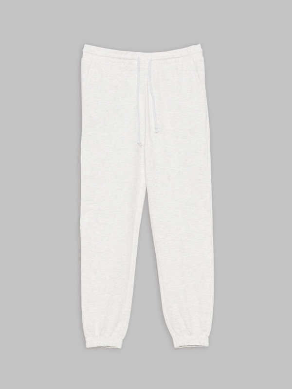 Basic joggers melange grey detail view