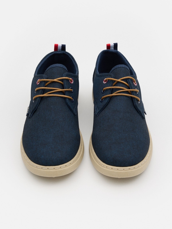 Canvas shoe INSIDE dark blue zenithal view