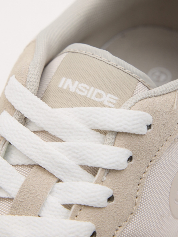 Combined basic sneaker light grey detail view