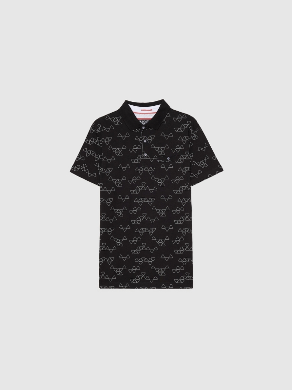  Geometric polo black