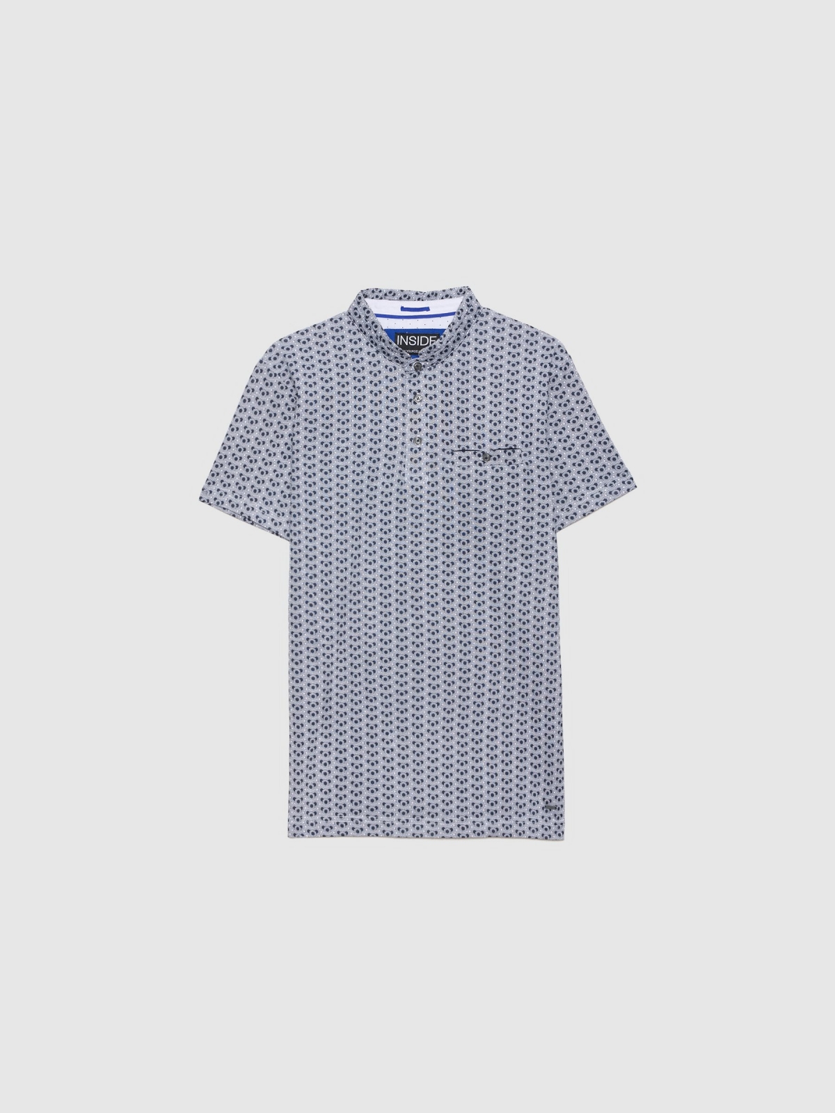  Mao geometric polo navy