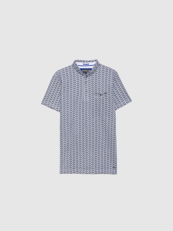  Mao geometric polo navy