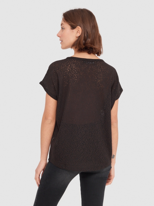 Camiseta Marvelous negro vista media trasera