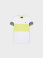 %Pto% Camiseta color block blanco