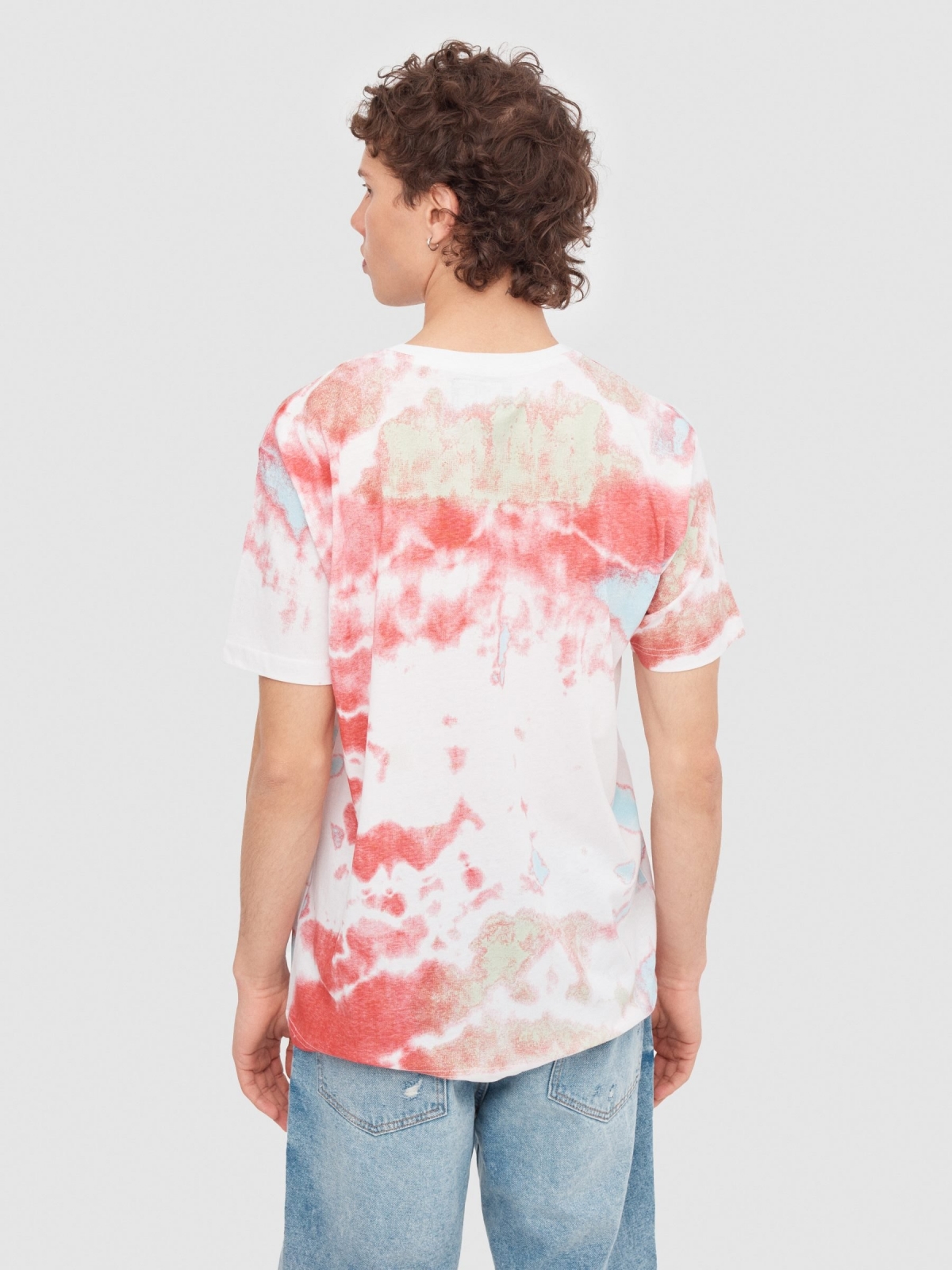 Tie dye t-shirt white middle back view