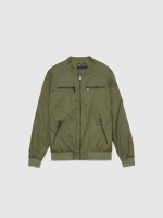 %Pto% Cazadora biker nylon verde