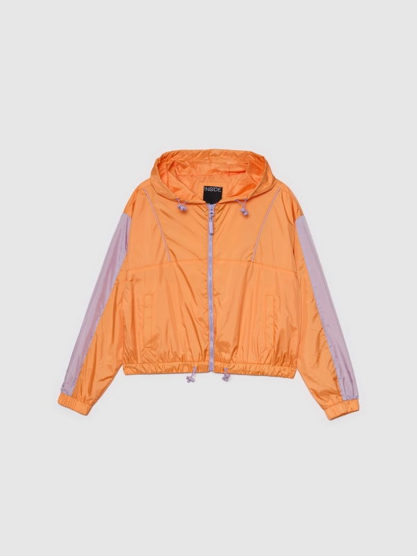  Nylon jacket block colour salmon