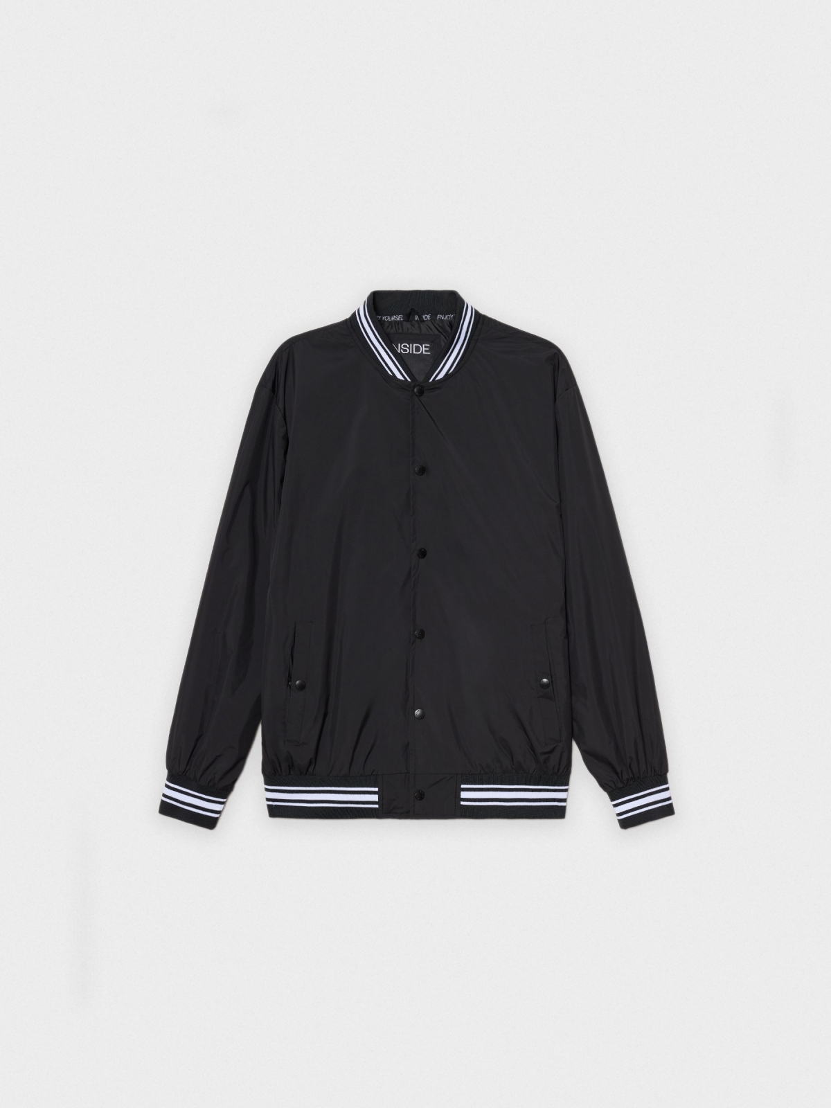  Nylon bomber jacket black