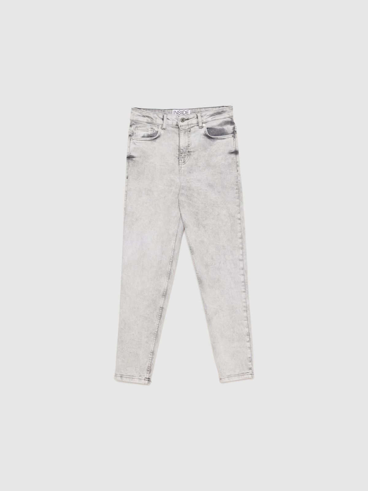  Jeans mom slim fit gris medio