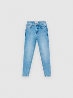 %Pto% Mid-rise skinny jeans blue