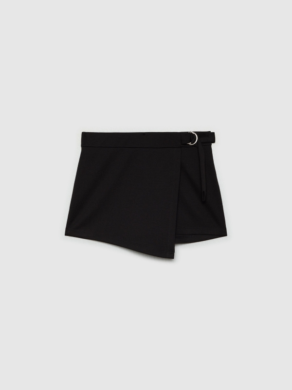  Metallic buckle skort black