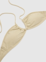 %Pto% Multi-position bikini top ochre front view