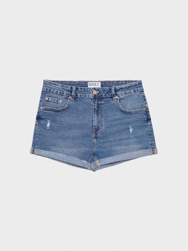  High-waisted denim shorts blue