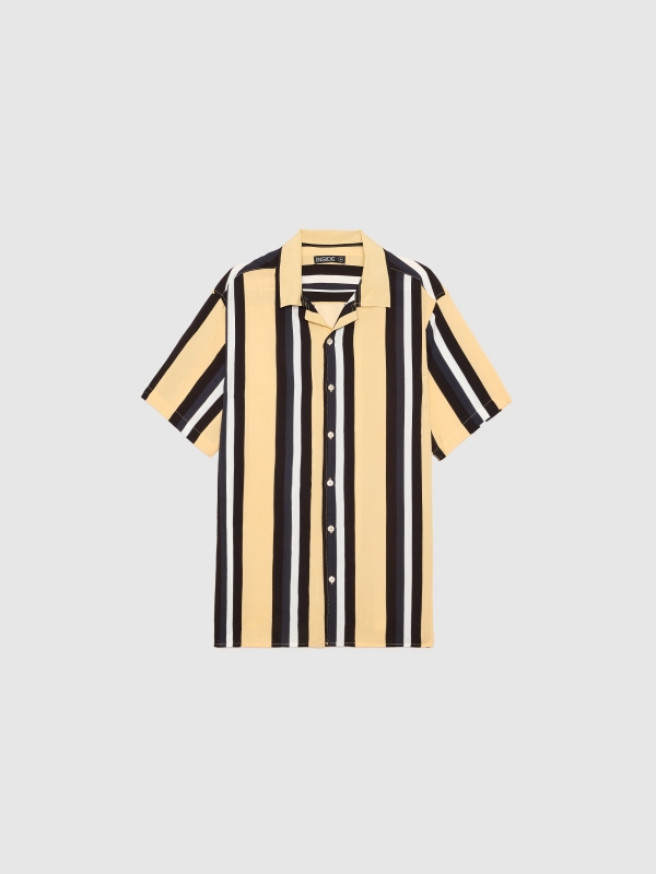 Striped shirt yellow detail view