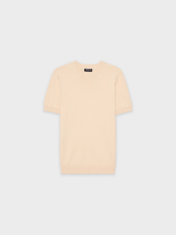  Basic knitted T-shirt sand