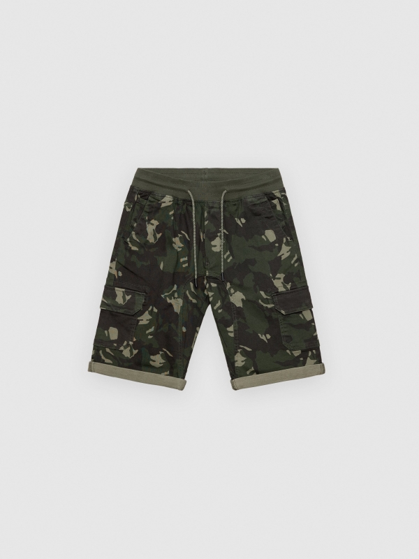  Camouflage cargo bermuda khaki