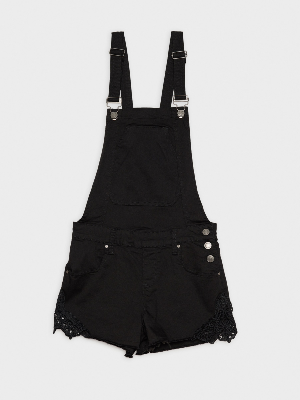  Dungarees combined crochet black