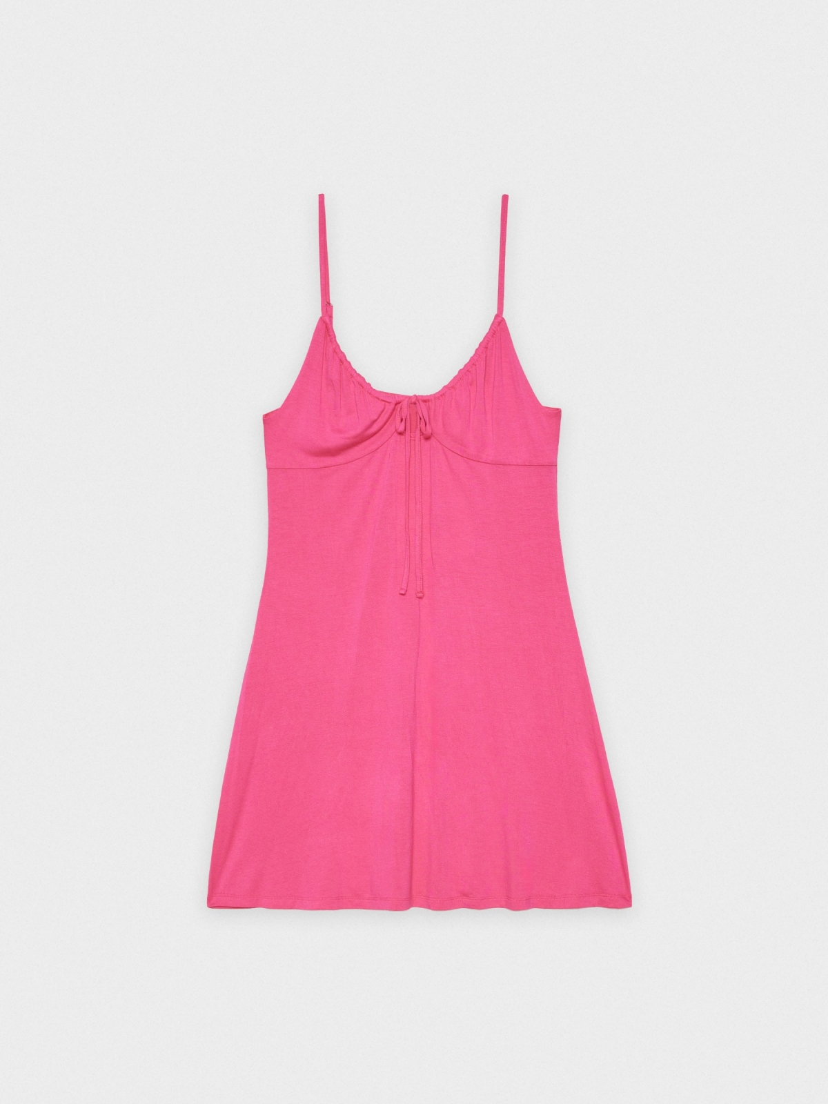 %Pto% Vestido mini lazo fucsia