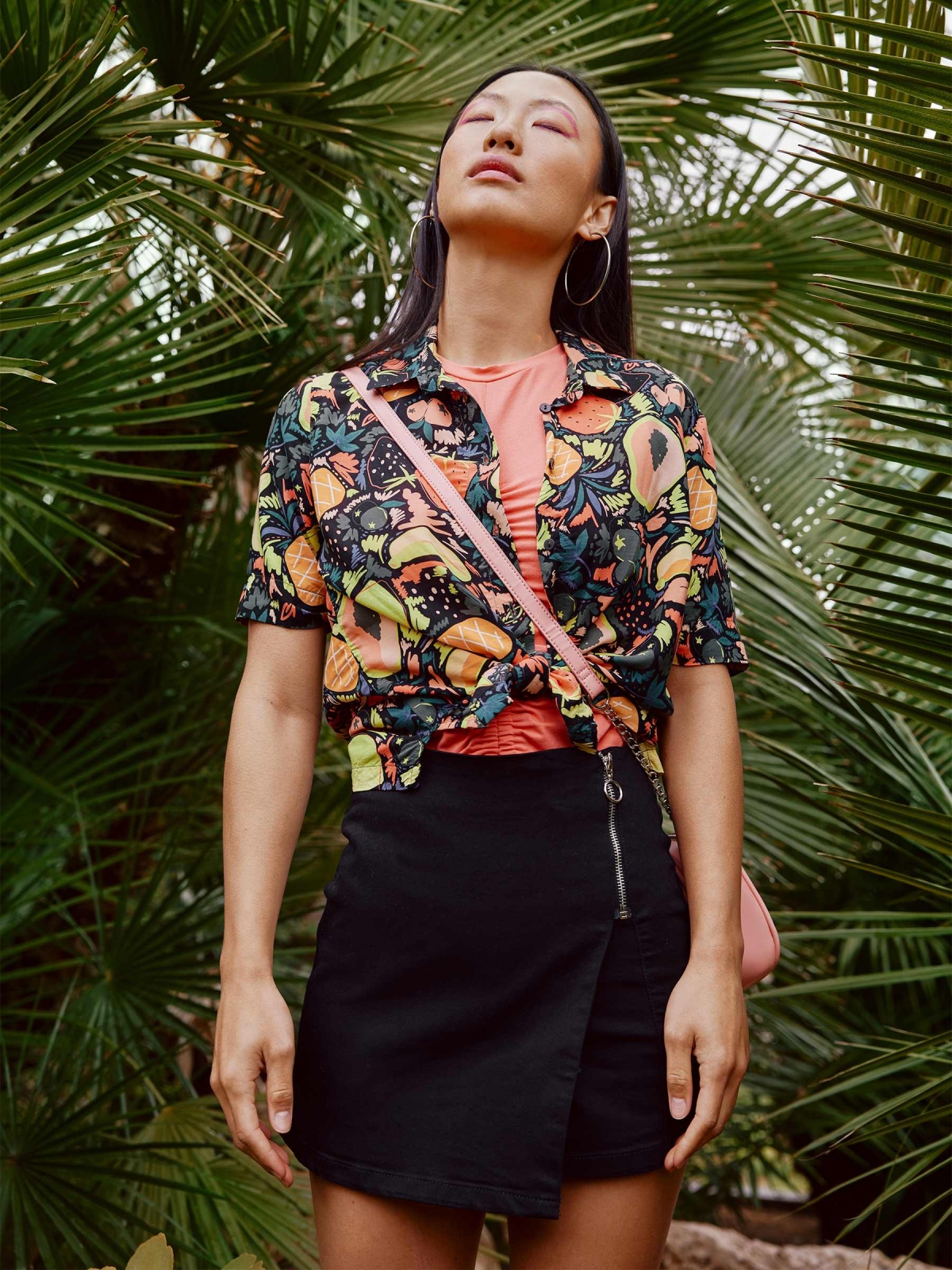 %New% Saia de calças cruzadas preto