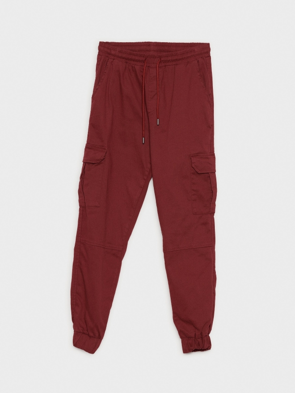  Pantalón jogger cargo granate