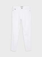 %Pto% Calças skinny de cor lisa branco vista frontal