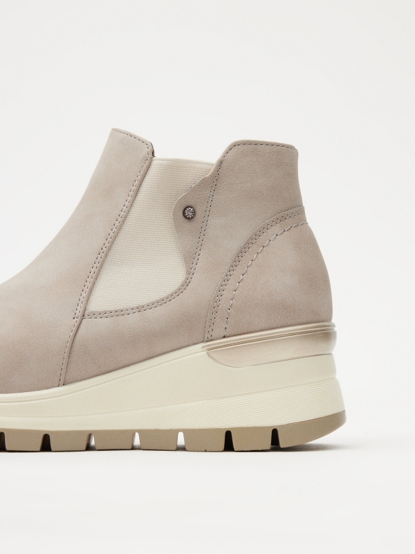 Sneaker boot style beige detail view