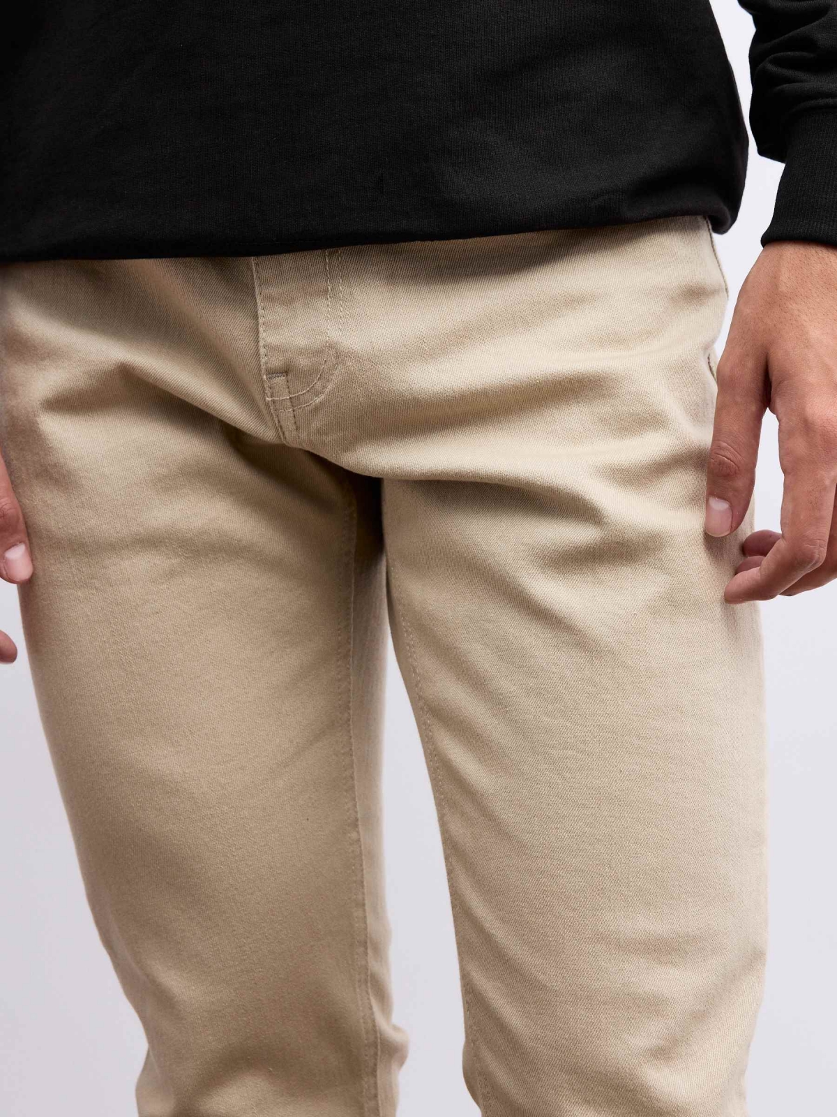 %Pto% Jeans slim de colores beige