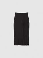 %Pto% Slit midi skirt black