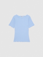 %Pto% T-shirt com textura azul