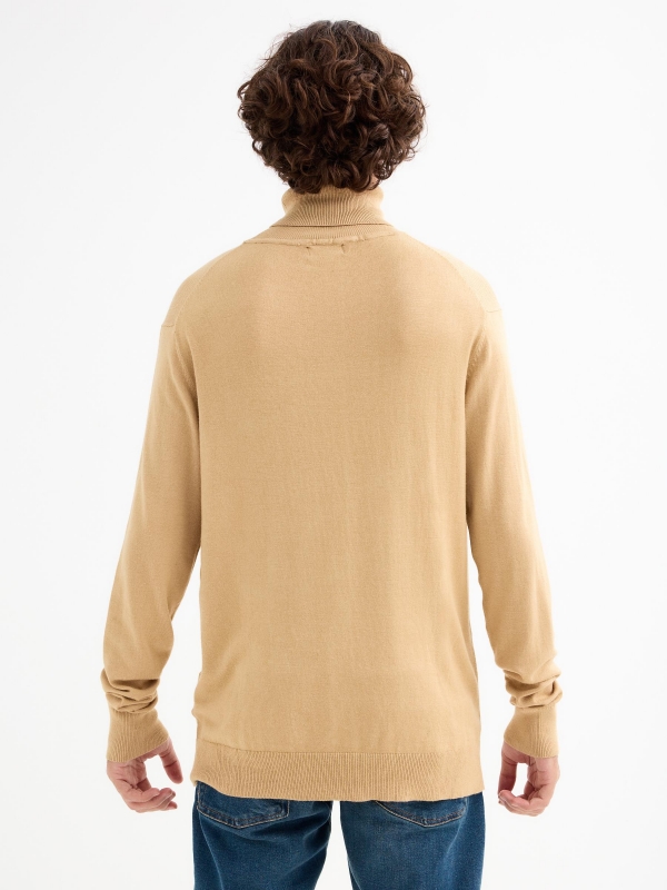 Basic swan sweater beige middle back view