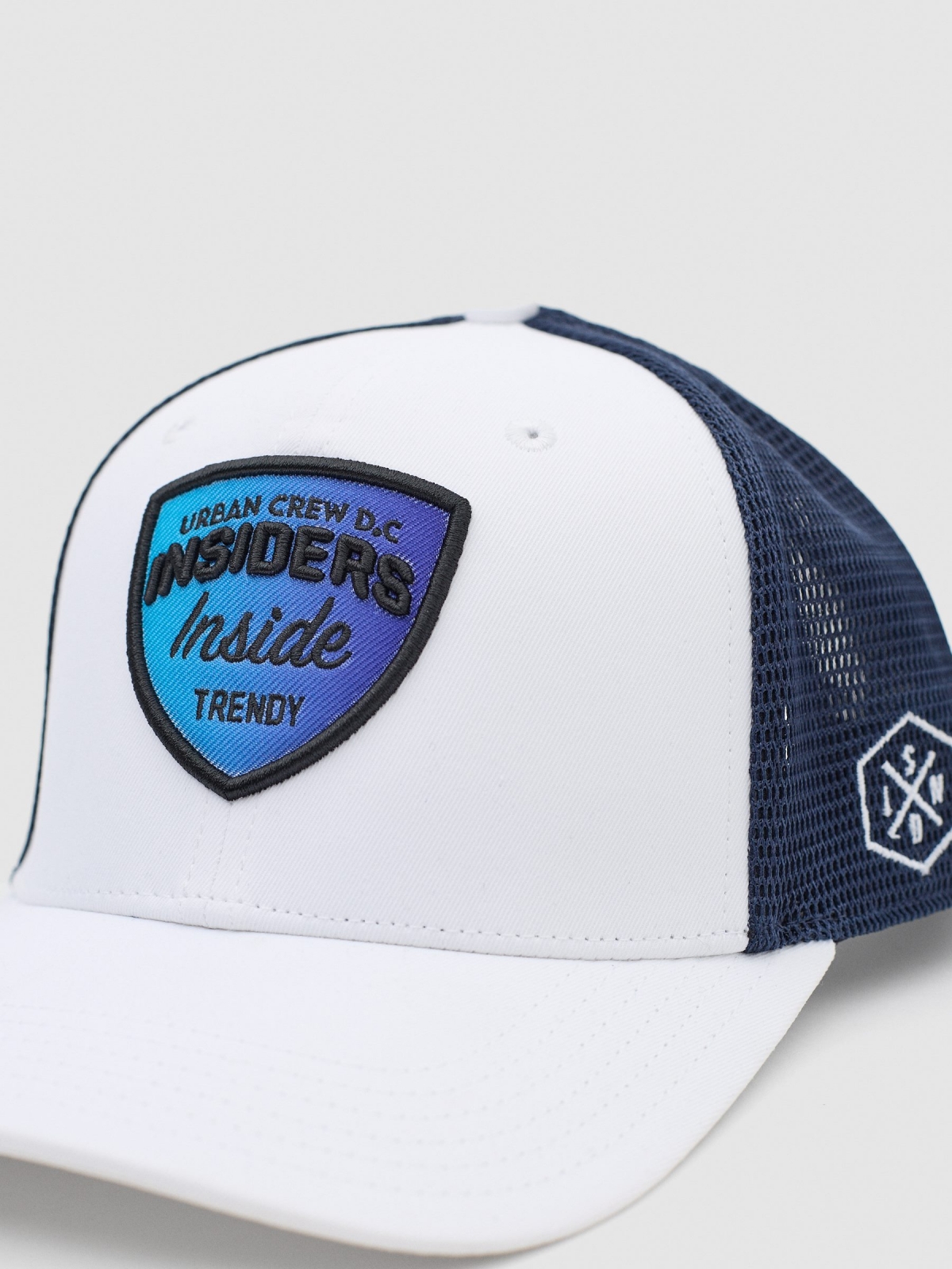 Gorra Insiders bicolor blanco vista frontal