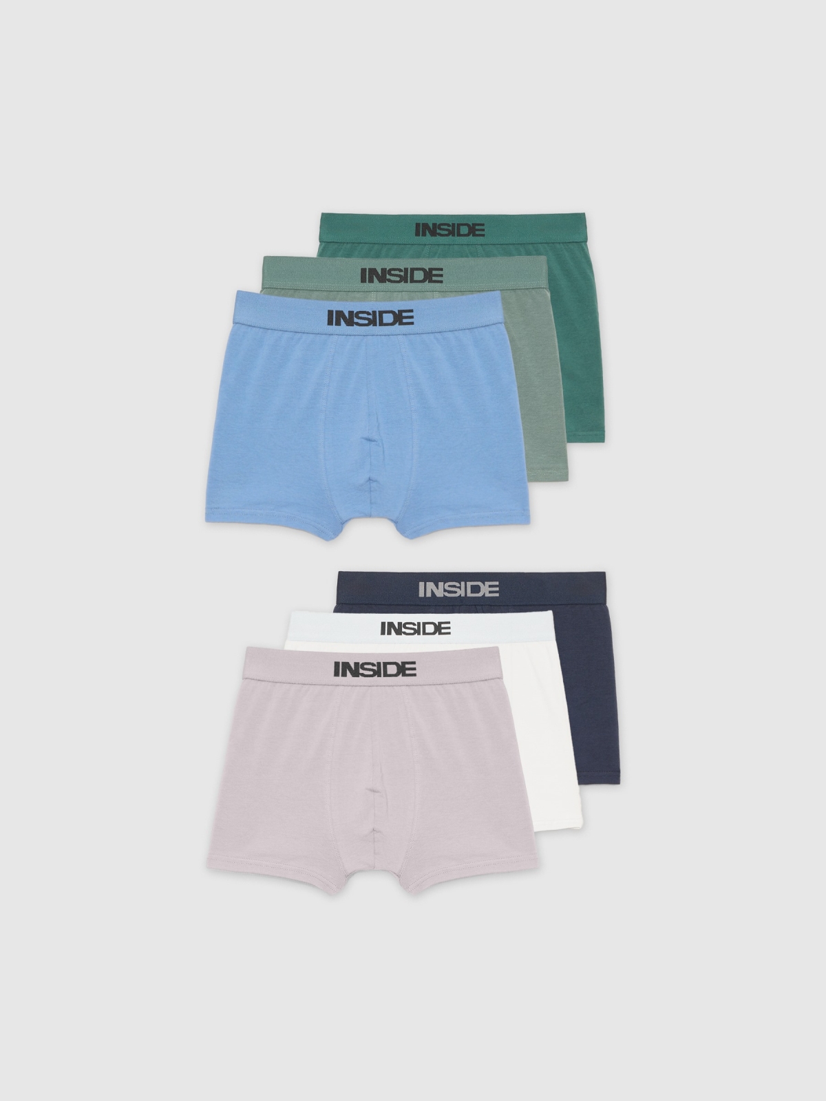 Cuecas boxer básicas 6 unidades multicolorido