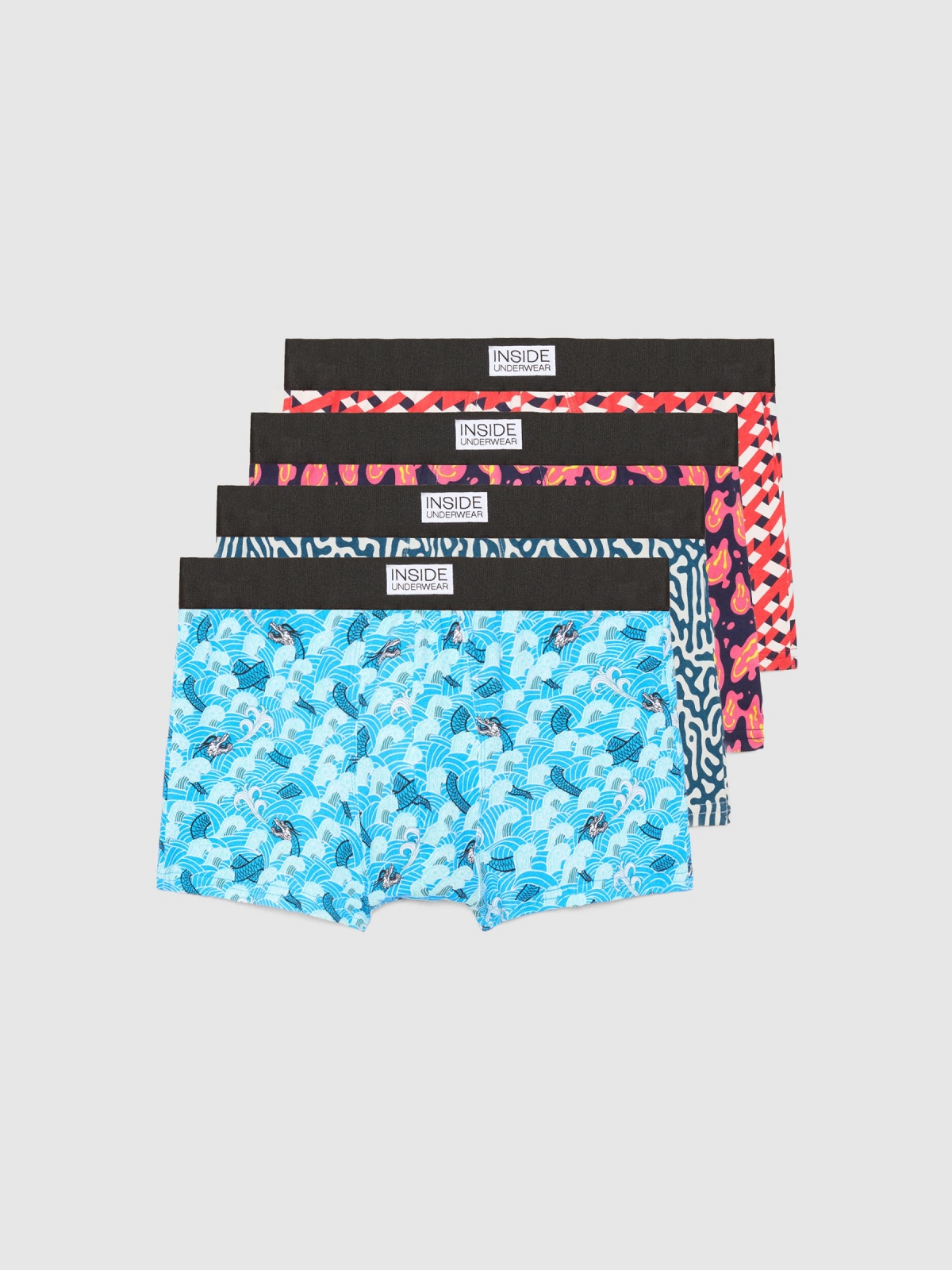 Printed boxer briefs Pack 4 multicolor