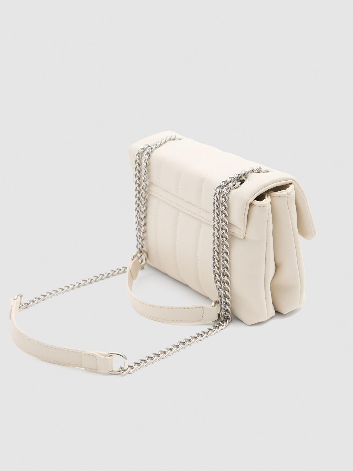 Padded shoulder bag ivory detail view