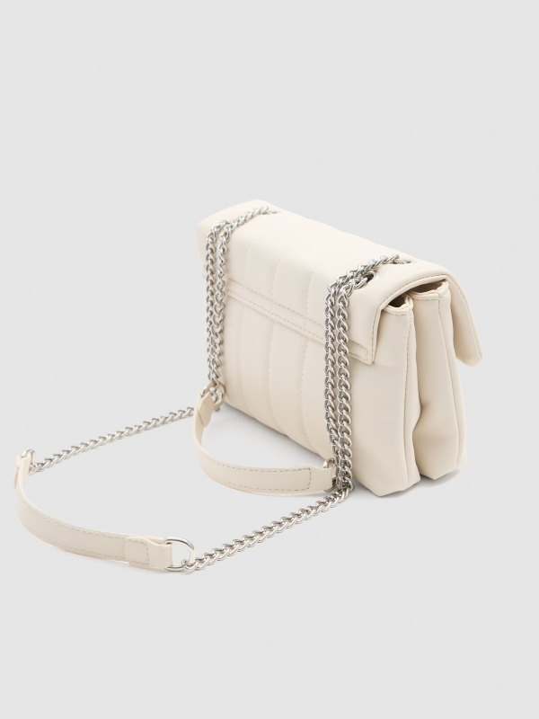 Padded shoulder bag ivory detail view