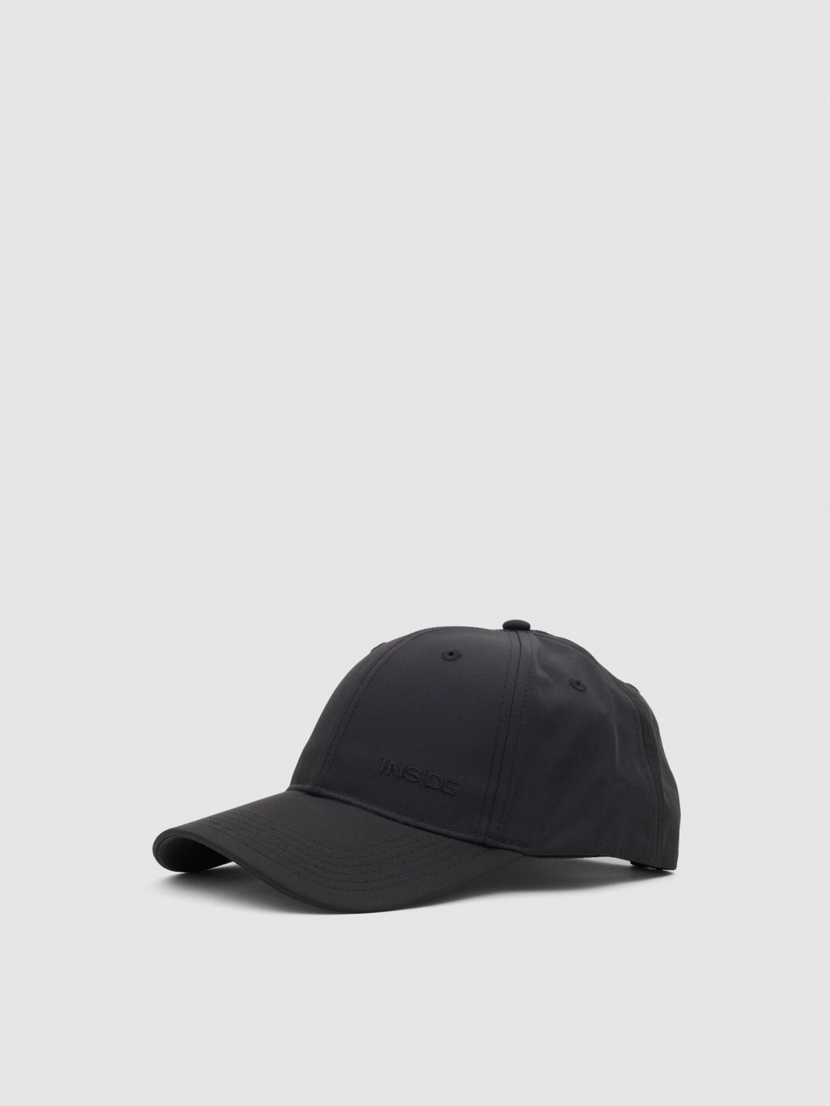 Gorra básica negra Inside negro vista trasera 45º