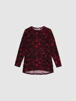 %Pto% Long sleeve black and red printed t-shirt multicolor front view