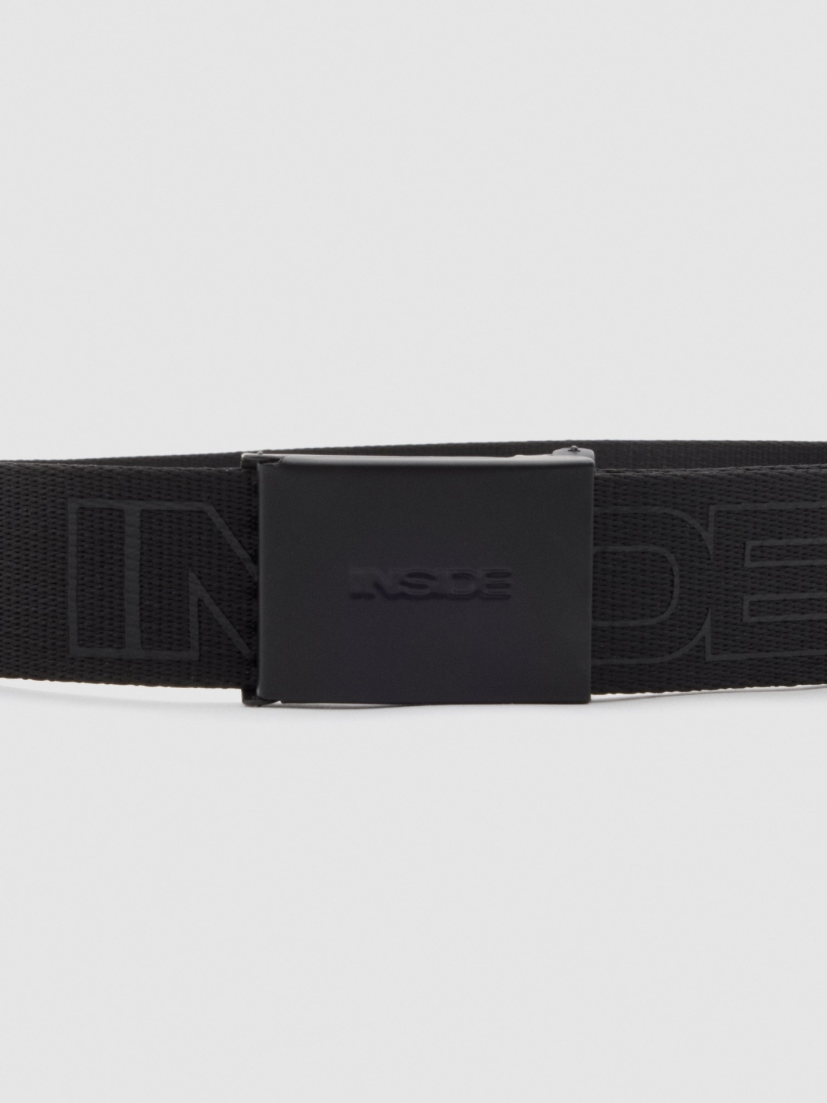 Canvas belt black detail view