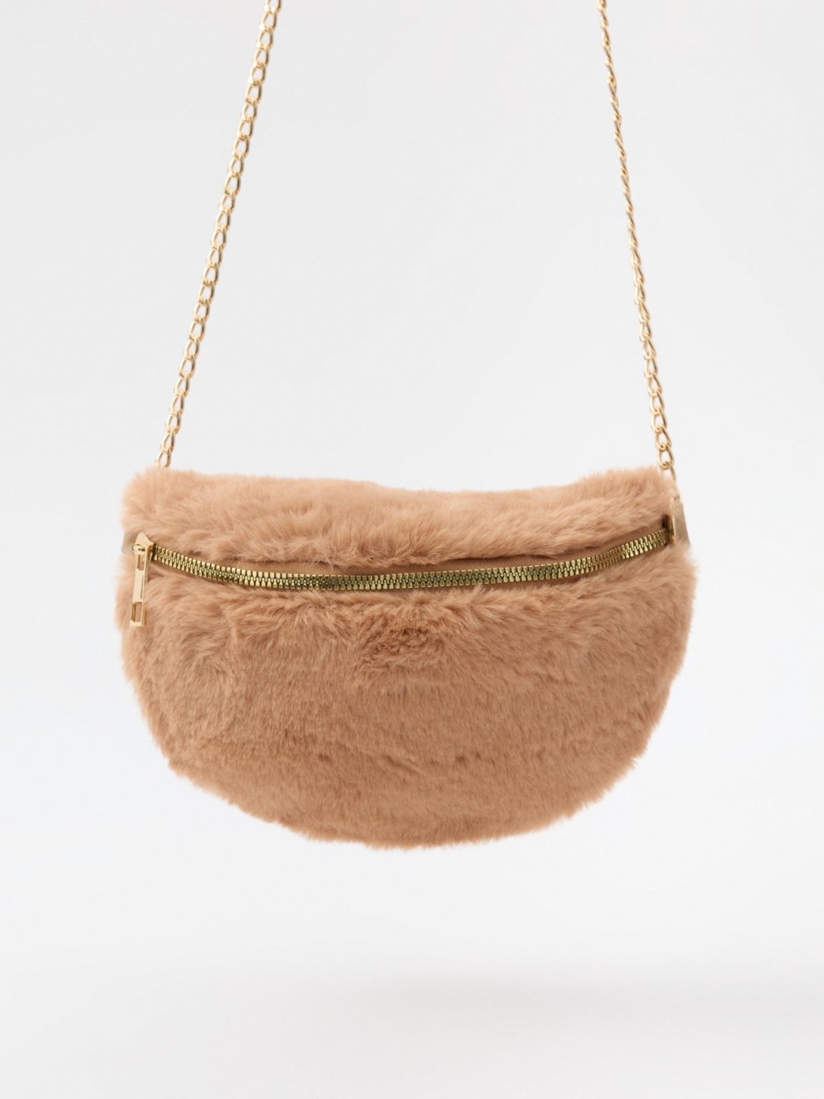 Pink fur handbag