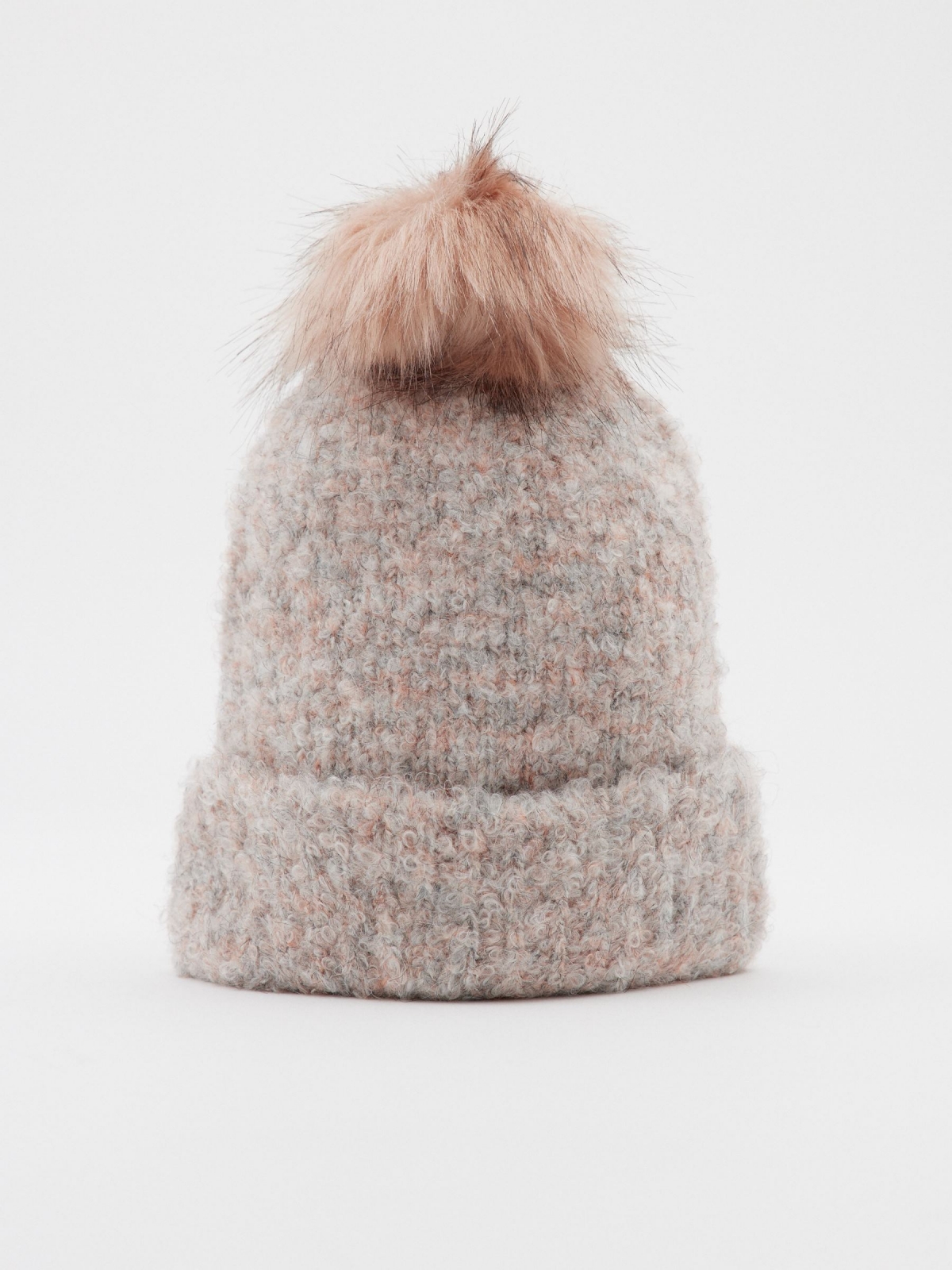 Gorro multicolor con pompón