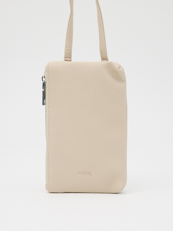 Bolso mini 12x19cm beige